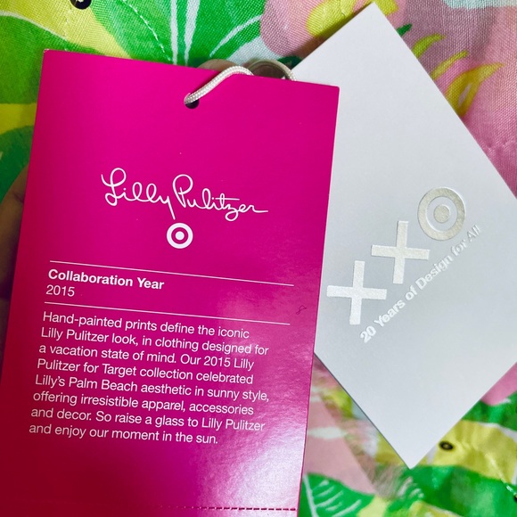 NWT LILLY PULITZER 20th Anniversary Target Collection Sequin FLAMINGO SCARF O/S - Picture 12 of 13